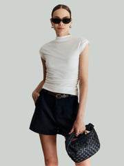 Sleeveless high neck top