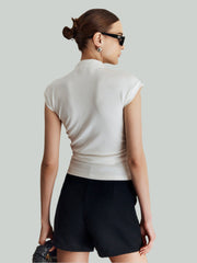 Sleeveless high neck top