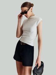 Sleeveless high neck top