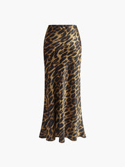 Long skirt with wild print
