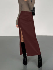 High slit long skirt