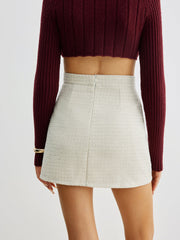 Structured mini skirt