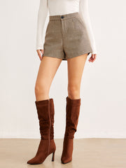 Houndstooth plaid shorts