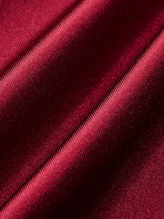 Shiny burgundy top with draped bust