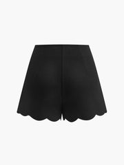 Scalloped hem shorts