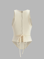 Corset-inspired bodysuit with seam details