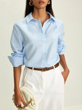 Striped button-down shirt