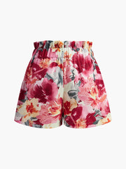Floral print summer set with top and shorts