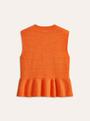 Sleeveless pleated knit top