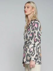 Isabel jacka med djurmönster-beige