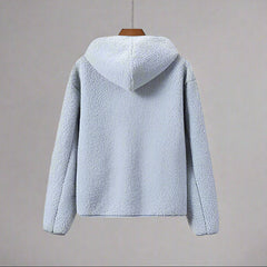 Huvtröja med dragkedja i polarfleece