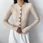 Twisted stickad blus