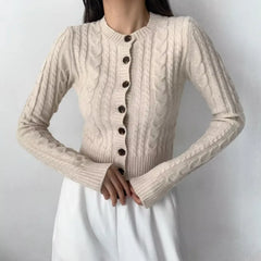 Twisted stickad blus