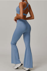 Sports set with vest, top and pants