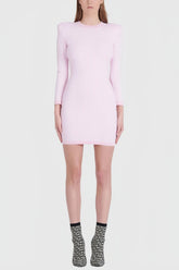 Light pink bodycon dress with graphic pattern