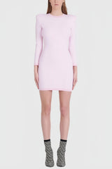 Light pink bodycon dress with graphic pattern