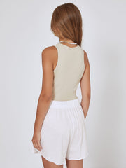 Wide shorts with elastic waist