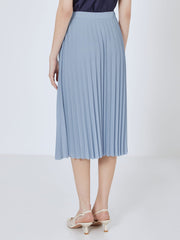 Light blue pleated midi dress