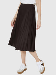Pleated midi skirt