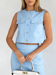 Set with slit top and skirt