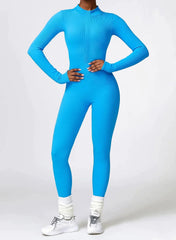 Ribbed tracksuit with zipper