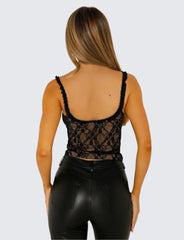 Coquette topp med axelband