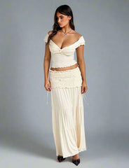 Twist-topp med lång kjol