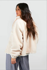 Kaia soft jacket with zipper and hood