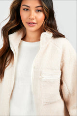Kaia soft jacket with zipper and hood