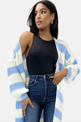Long striped cardigan