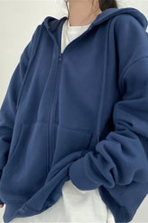 Soft hoodie with zip