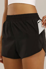 Running shorts with zipped pocket