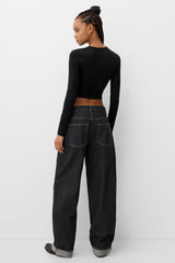 Petrol crew neck top