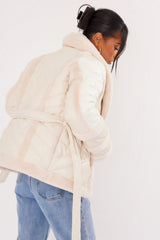 Eleanor plaid jacket with belt