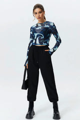 Stella floral crop top