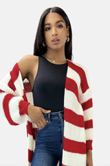 Long striped cardigan