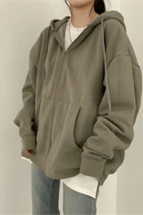 Soft hoodie with zip