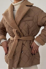 Eleanor plaid jacket with belt