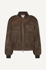 Mila brown leather jacket