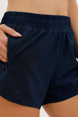 Running shorts with zipped pocket