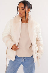 Eleanor plaid jacket with belt