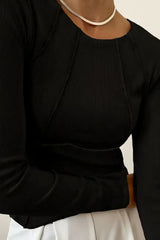 Eva fitted fine knit top