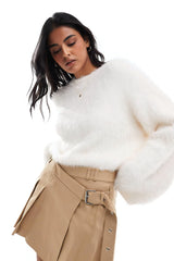Soft and fluffy crew neck sweater