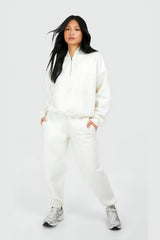 Y2k casual style zip-up coat and pants set