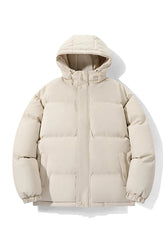 Hooded down jacket