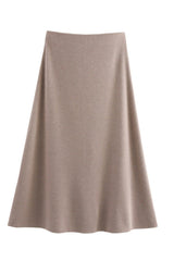 Side-tied t-shirt & flared skirt set