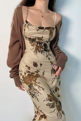 Isabella vintage floral maxi dress