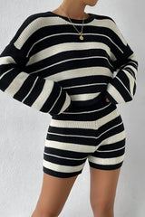 Stravina striped knit set
