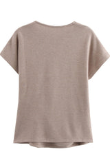 Side-tied t-shirt & flared skirt set