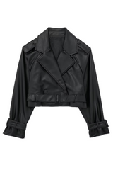 Stella black leather jacket